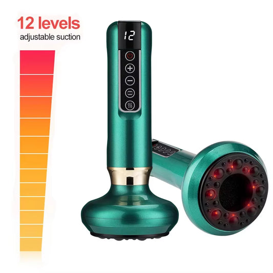 Chinese Electric Massager Guasha anti Cellulite Vacuum Suction Cup Beauty Health Scraping Infrared Heat Slimming Massage Thera
